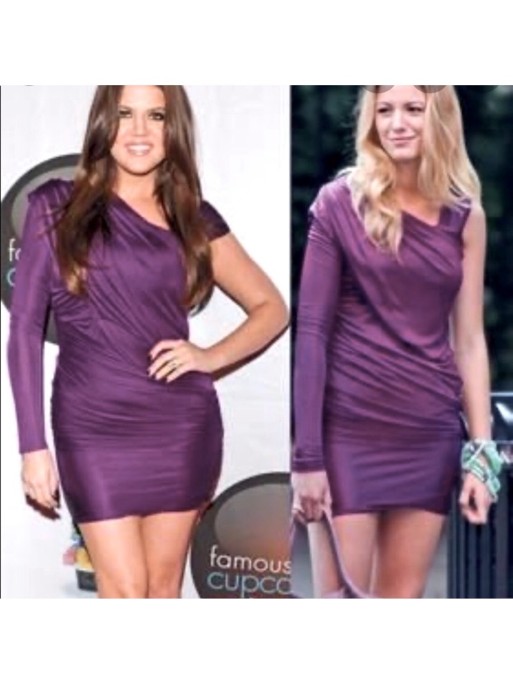 $590 Alexander Wang Asymmetrical purple goddess dress 8 - Picture 7 of 10